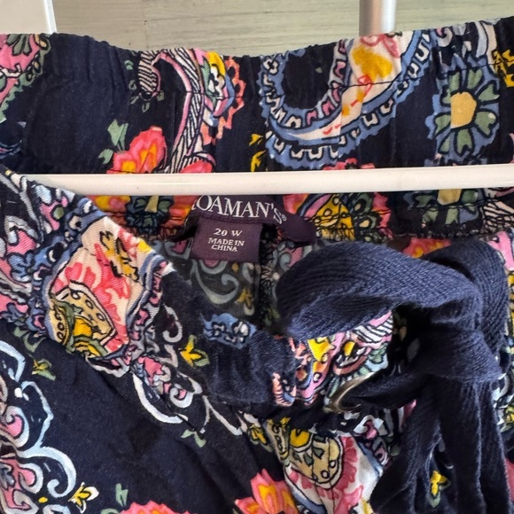 Roaman's Paisley Print Pants - Multicolor - Picture 4 of 5